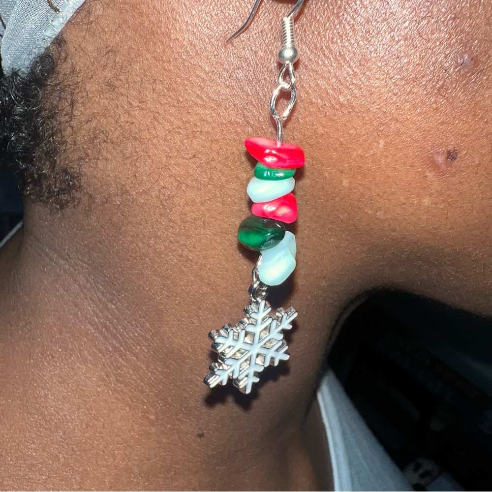 Holiday inspired handmade earrings